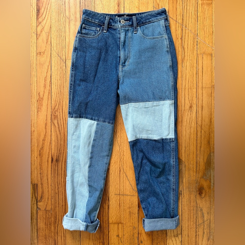 Multicolor Patch-Work Hollister Jeans